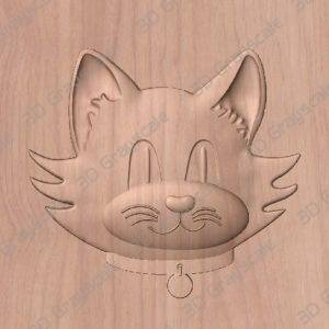 Cartoon Cat Head Preview