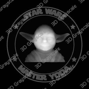Star Wars Master Yoda Coin - Front and Back - Heightmap Download