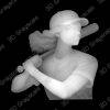 Girl Baseball Player at Bat - Heightmap Download
