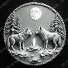 Arctic Wolves 3D Engraving Map | Frozen Wilderness Design | CNC & Fiber Laser | LightBurn File - Heightmap Download