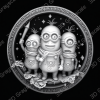 Tiny Guardians 3D Height Map | Whimsical Protector Engraving | Laser & CNC | LightBurn Compatible - Heightmap Download