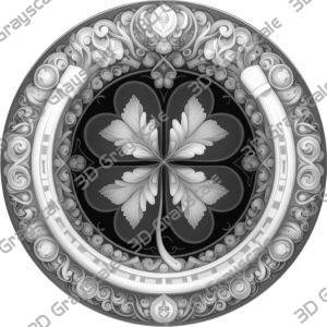 luck coin (2 sides one with 4 leaf clover) - Heightmap Download