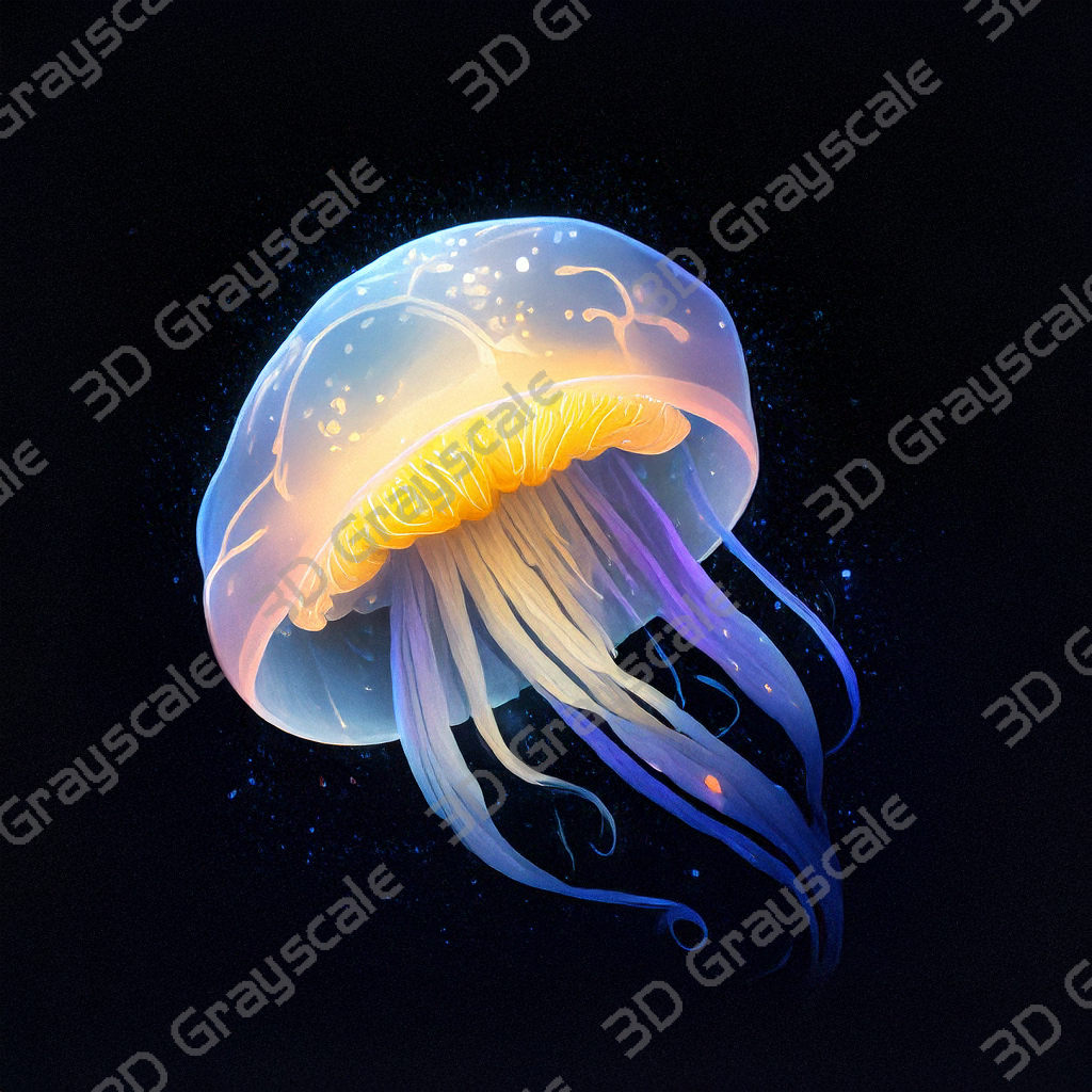 Jelly Fish - Depth Map Jelly Fish - Heightmap Download