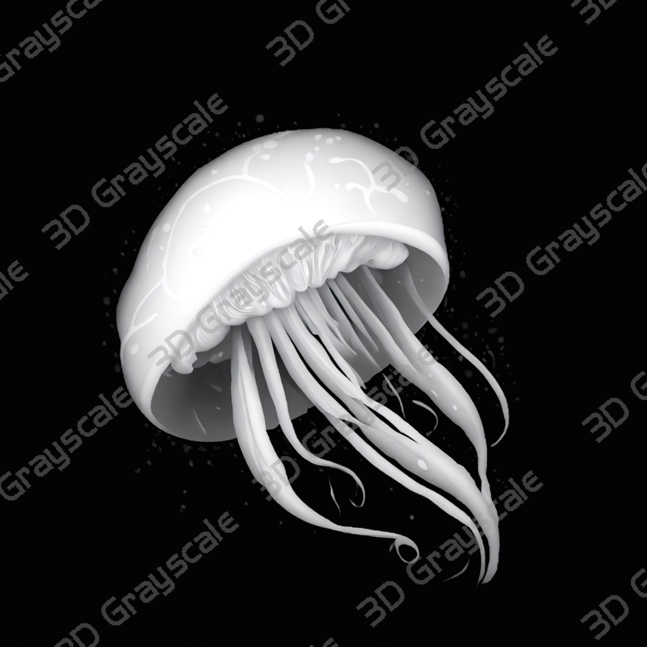 Jelly Fish - Depth Map Jelly Fish - Heightmap Download