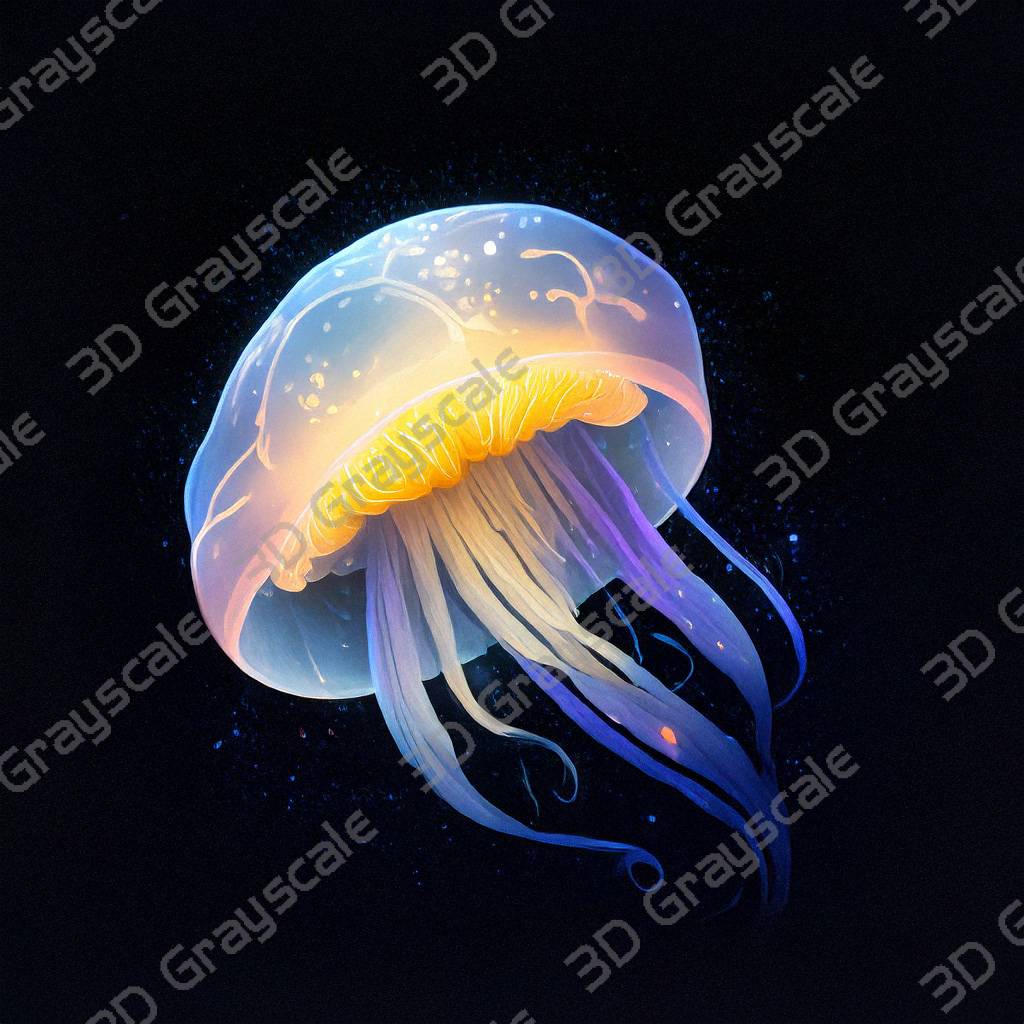 Jelly Fish - Depth Map Jelly Fish - Heightmap Download